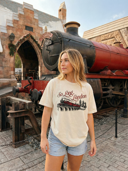 So Long London with Train Garment Dyed Tee