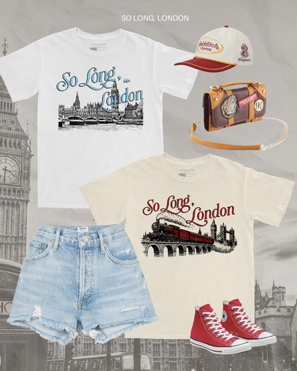 So Long London with Train Garment Dyed Tee