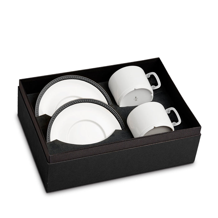 Soie Tressée Tea Cup + Saucer (Set of 2) - L'OBJET