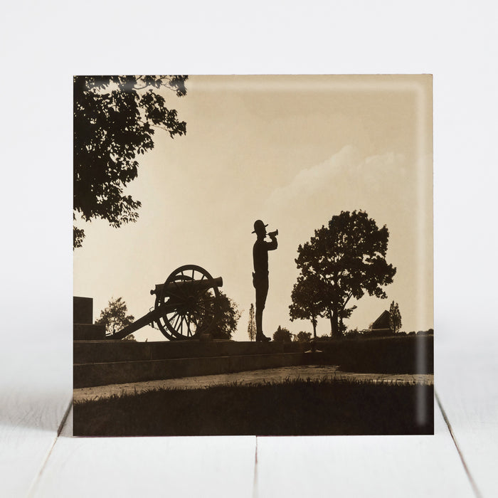 Soldier Blowing Horn at Camp Colt - Gettysburg, PA c.1919