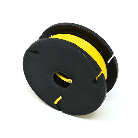 Solid-Core Wire Spool - 7.5m 22AWG - Yellow by The Pi Hut - The Pi Hut