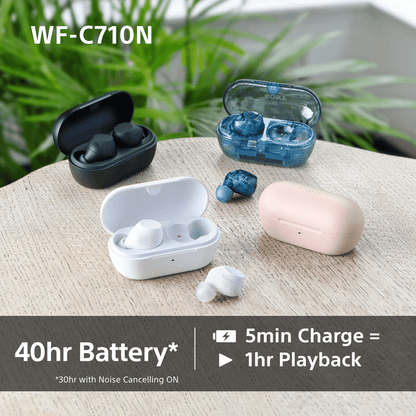 Sony WFC-710N Wireless Noise Cancelling Bluetooth Earbuds White White