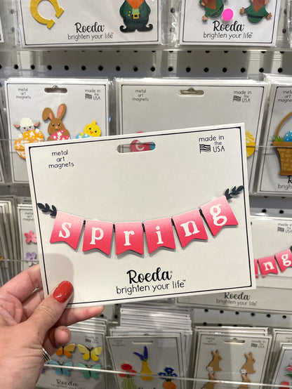 Spring Banner Magnet (6.5"w)