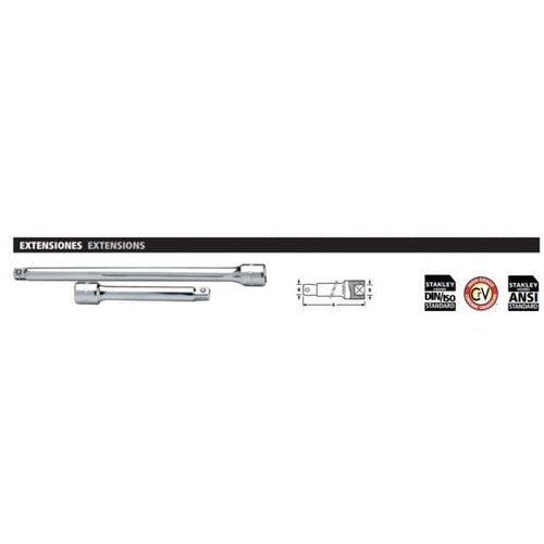 Stanley 10-inch 3/8-inch drive, durable socket extension bar - 17800 MEGA