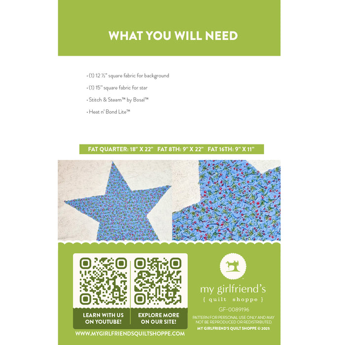 Star Walk of Fame Block 4 (Downloadable Pattern)