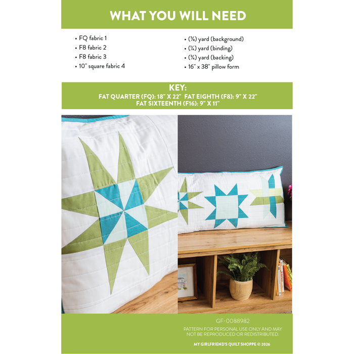 Starlight Trio Lumbar Pillow (Downloadable Pattern)