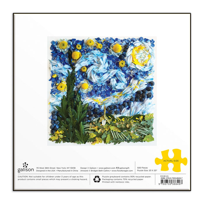 Starry Night Petals 500 Piece Puzzle 500 Piece Puzzles Galison