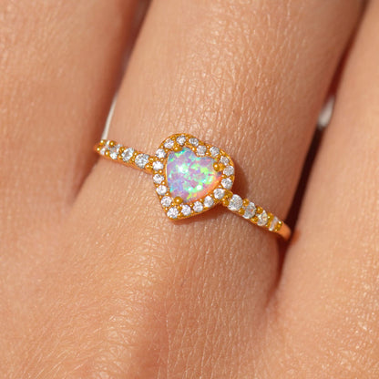 Stolen Heart Pink Opal Ring