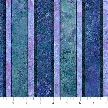 Stonehenge Twilight Border Verona Stripe Fabric, Northcott