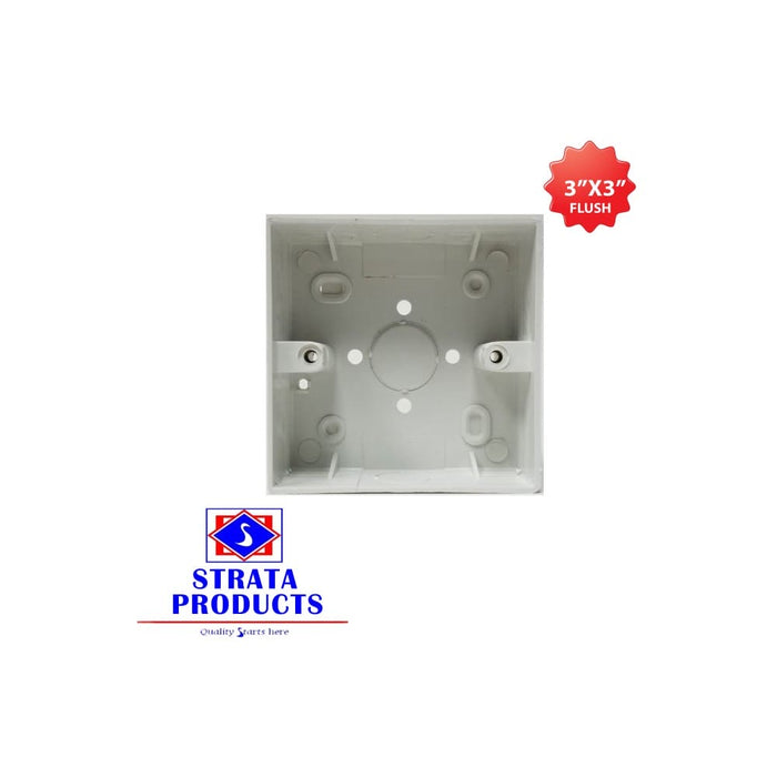 Strata PVC 3 Inches x 3 Inches Switch Box - AIJ4001 MEGA