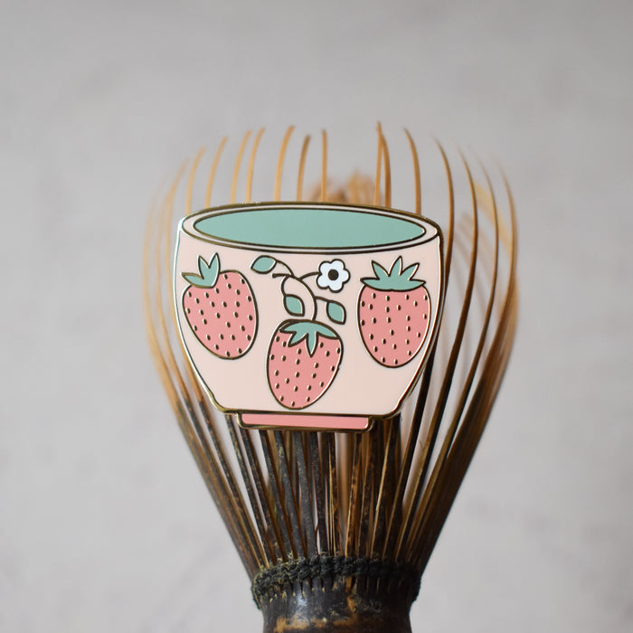 Strawberry Matcha Enamel Pin