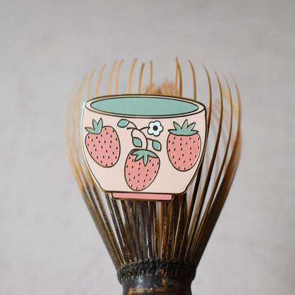 Strawberry Matcha Enamel Pin