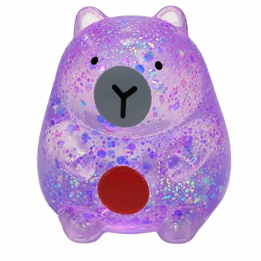 Sugar Gel Squishy 3 Inch Capybara Squeeze Maltose Filled Sensory Toy - Assorted