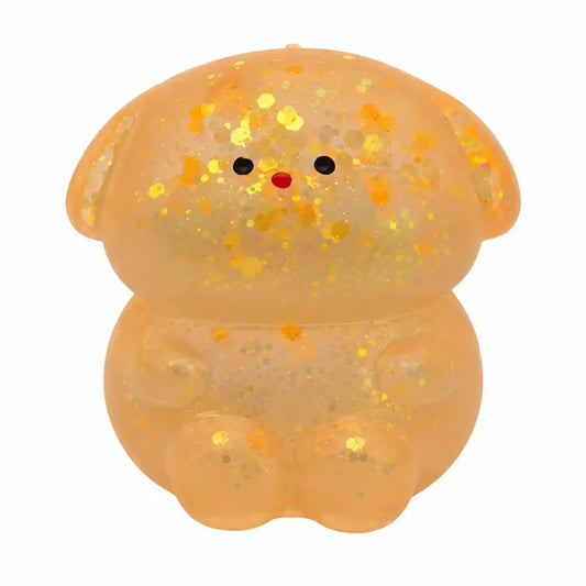 Sugar Gel Squishy 3 Inch Glitter Pupz Maltose Filled Sensory Toy - Assorted