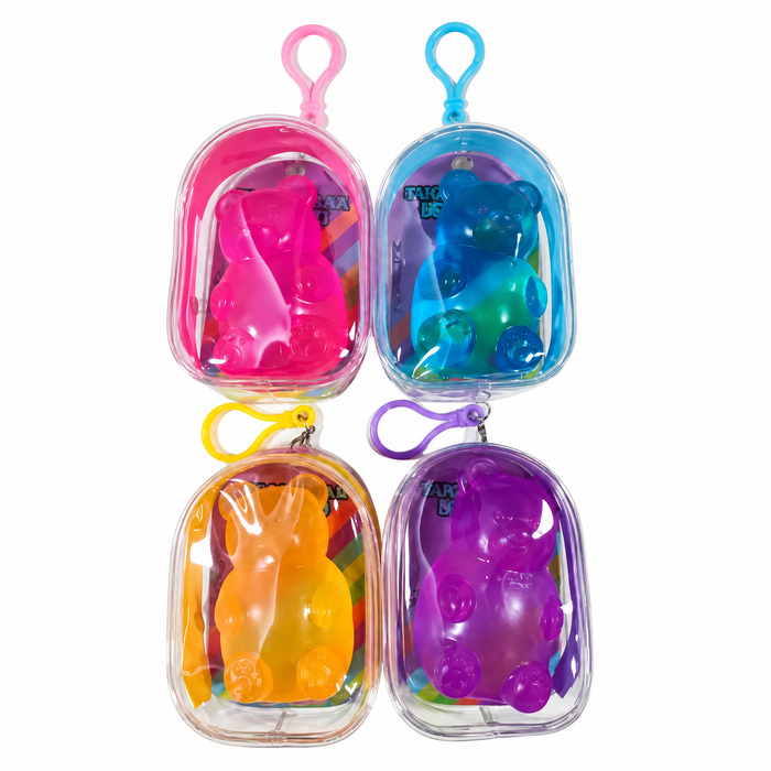 Sugar Gel Squishy 3 Inch Gummy Bear Squeeze Maltose Filled Sensory Toy - Assorted