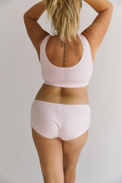 SUPPORT COTTON BRA IN BABY PINK