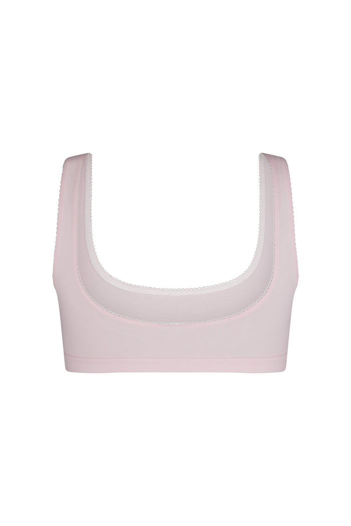 SUPPORT COTTON BRA IN BABY PINK