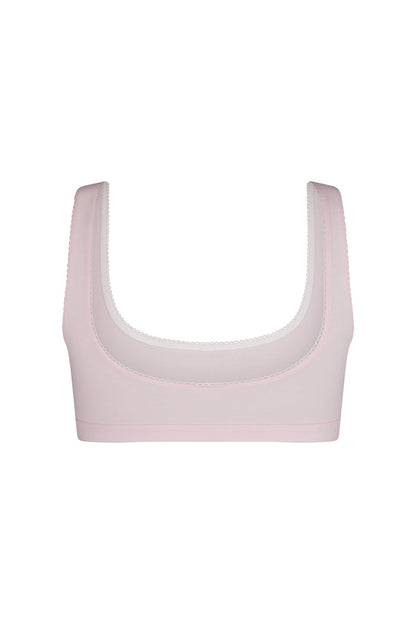SUPPORT COTTON BRA IN BABY PINK