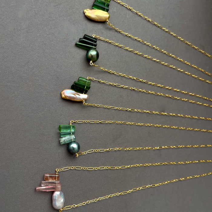 SWEET KEYS TAHITIAN KESHI PEARL NECKLACE