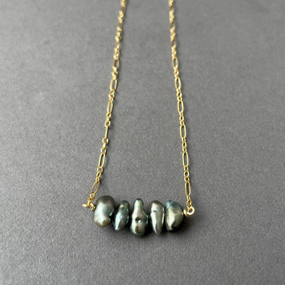 SWEET KEYS TAHITIAN KESHI PEARL NECKLACE