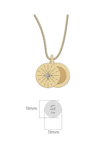 Swivel Circle Locket Necklace