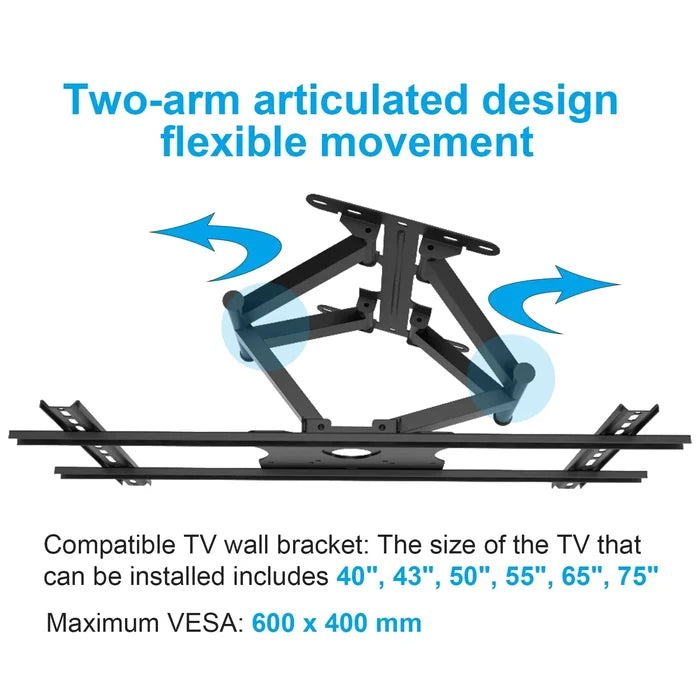 Sylvox S100MCMA0 Outdoor TV Full Motion Wall Mount for 32 to 75 Inch TVs