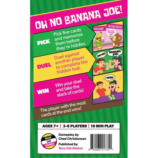 Taco Cat Games - Oh No Banana Joe Family Card Game