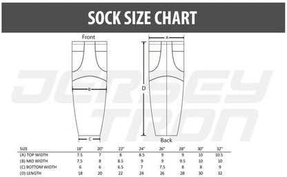 Tacoma Ice Hawks White Alternate Hockey Socks
