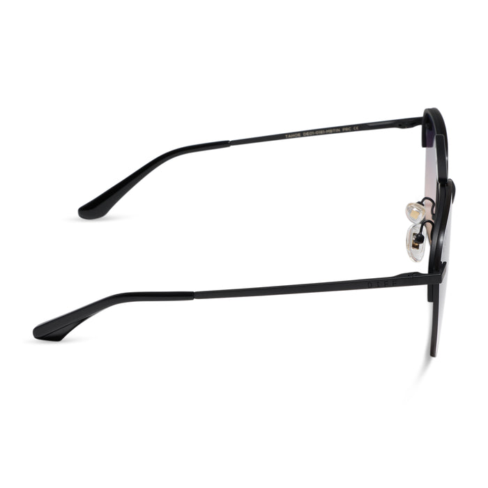 diff eyewear featuring the tahoe aviator sunglasses with a matte black frame and twilight gradient lenses side view