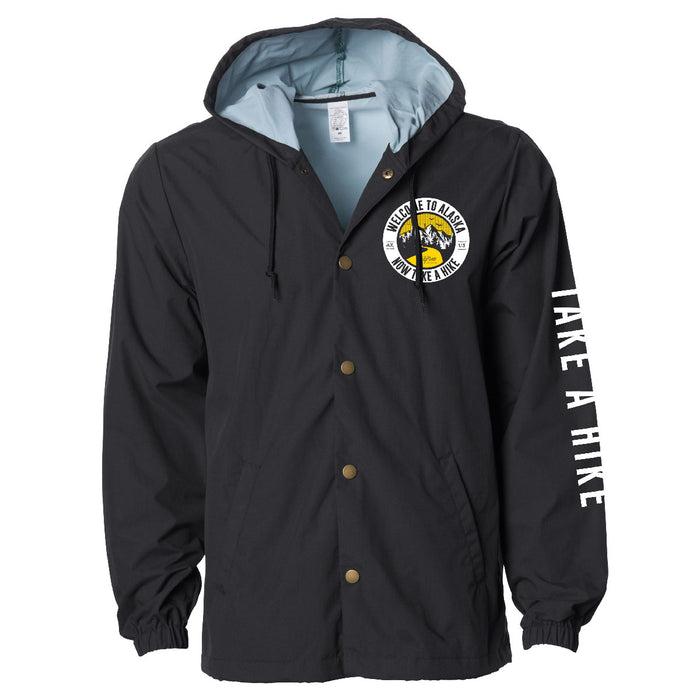 Take A Hike Black Hooded Coaches Jacket