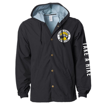 Take A Hike Black Hooded Coaches Jacket