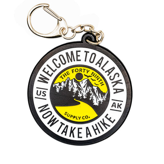Take A Hike Metal Keychain