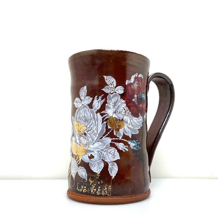 Tall poppy mug in stoneware
