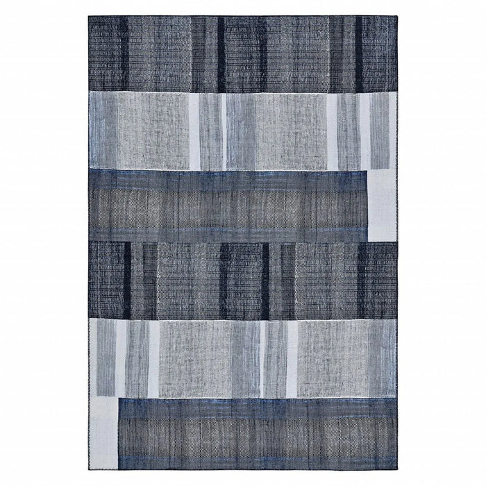 Tapis Kaşmir Halı Décoratif Trend Art , 180 cm x 280 cm, bleu foncé
