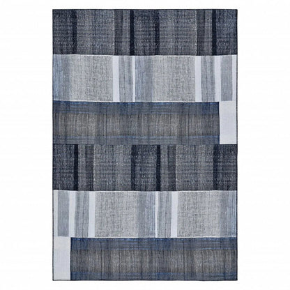 Tapis Kaşmir Halı Décoratif Trend Art , 180 cm x 280 cm, bleu foncé