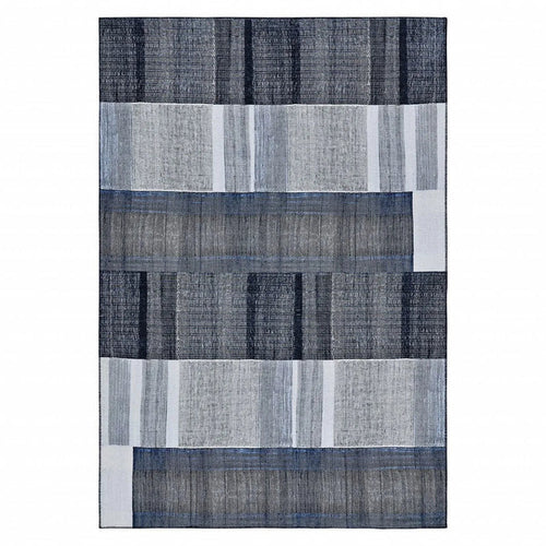 Tapis Kaşmir Halı Décoratif Trend Art , 180 cm x 280 cm, bleu foncé