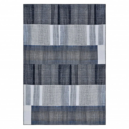Tapis Kaşmir Halı Décoratif Trend Art , 180 cm x 280 cm, bleu foncé