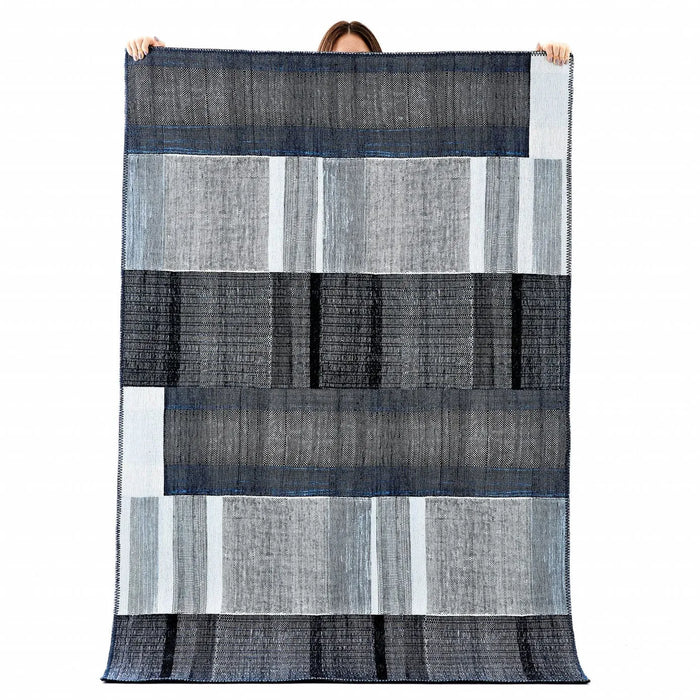 Tapis Kaşmir Halı Décoratif Trend Art , 180 cm x 280 cm, bleu foncé