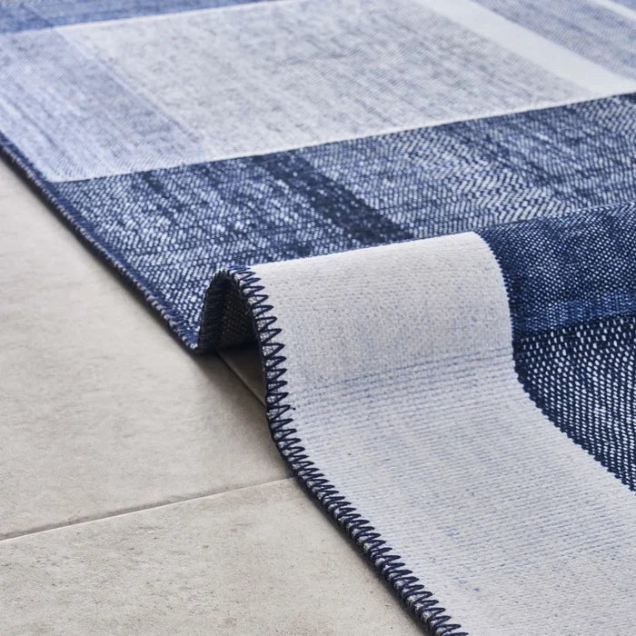 Tapis Kaşmir Halı Décoratif Trend Art , 180 cm x 280 cm, bleu foncé