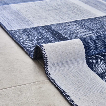 Tapis Kaşmir Halı Décoratif Trend Art , 180 cm x 280 cm, bleu foncé