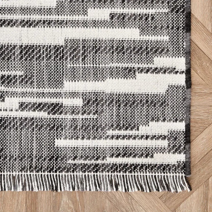 Tapis Kaşmir Halı Dogasever Night en coton recyclé, 120 x 180 cm