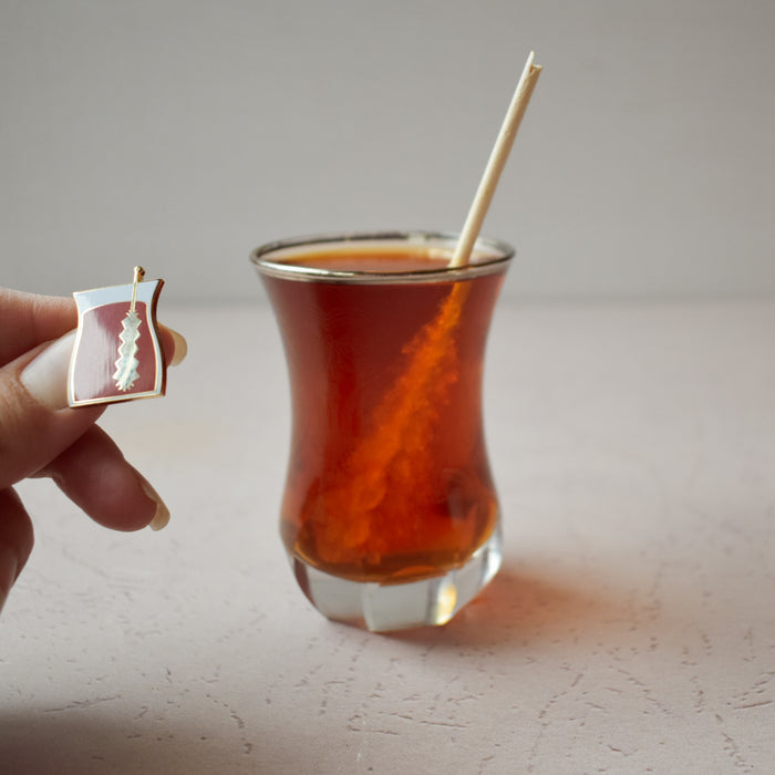 Tea W/Rock Candy Enamel Pin