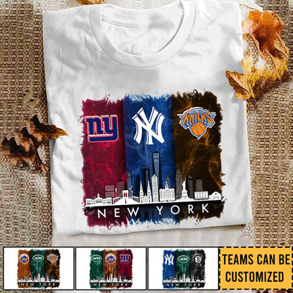 Teams With Skyline Shirt - Customized Shirt