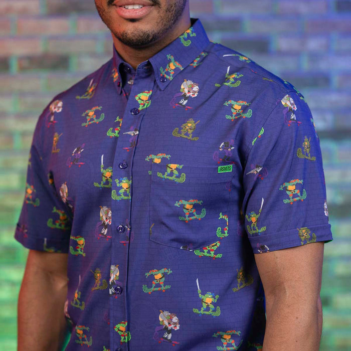 RSVLTS Nickelodeon Short Sleeve Shirt Teenage Mutant Ninja Turtles "Cheapskatin'" – KUNUFLEX Short Sleeve Shirt