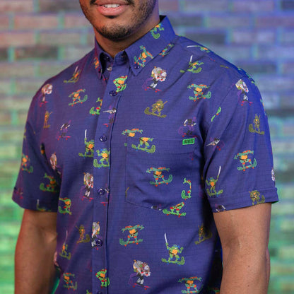 RSVLTS Nickelodeon Short Sleeve Shirt Teenage Mutant Ninja Turtles "Cheapskatin'" – KUNUFLEX Short Sleeve Shirt