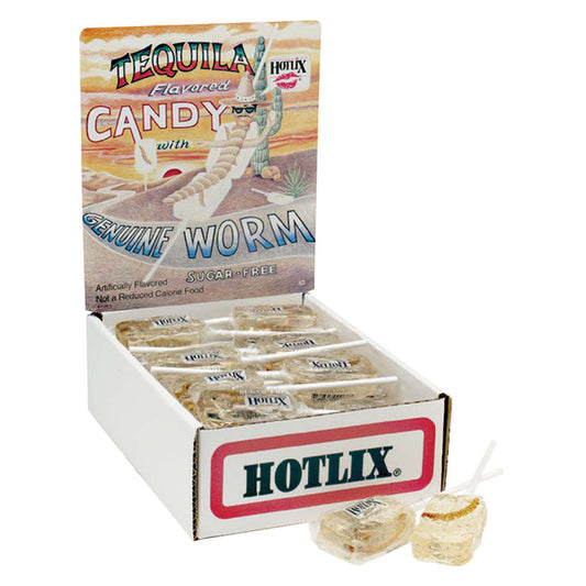 Tequila Pops With Worm - Hotlix 36ct