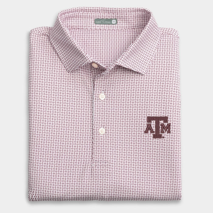 Texas A&M Trellis Printed Performance Polo