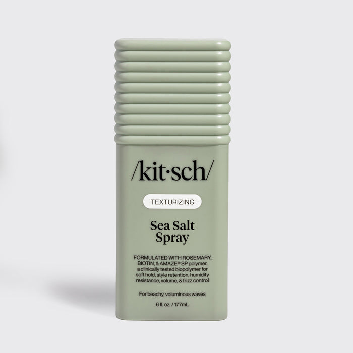 KITSCH Texturizing Sea Salt Spray — hero standalone bottle shot on light background — Formulated with rosemary, Biotin & Amaze® SP polymer — For sea-siren-approved beach waves — no crunch, just touchable texture — 6 fl oz / 177 mL