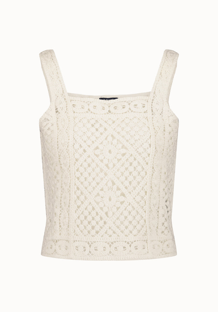Buffalo Women Sweaters White Knit Sweaters Relaxed Fit Square Neckline