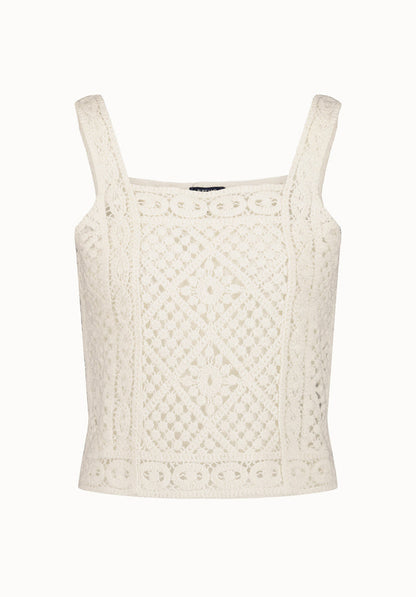 Buffalo Women Sweaters White Knit Sweaters Relaxed Fit Square Neckline